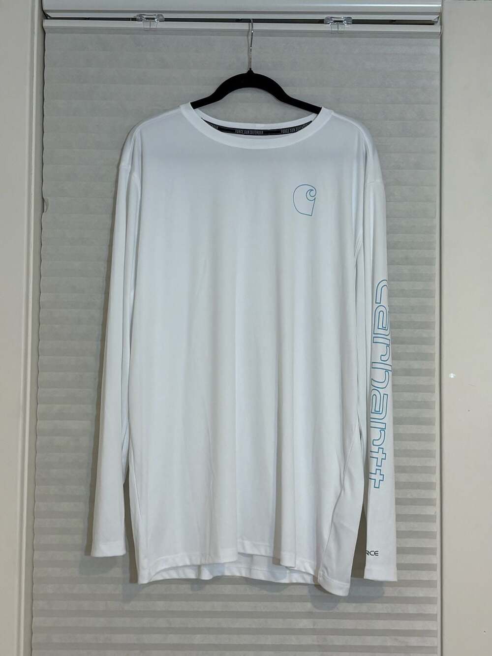 Carhartt Force Sun Defender Long Sleeve T-Shirt Size XL White Graphic